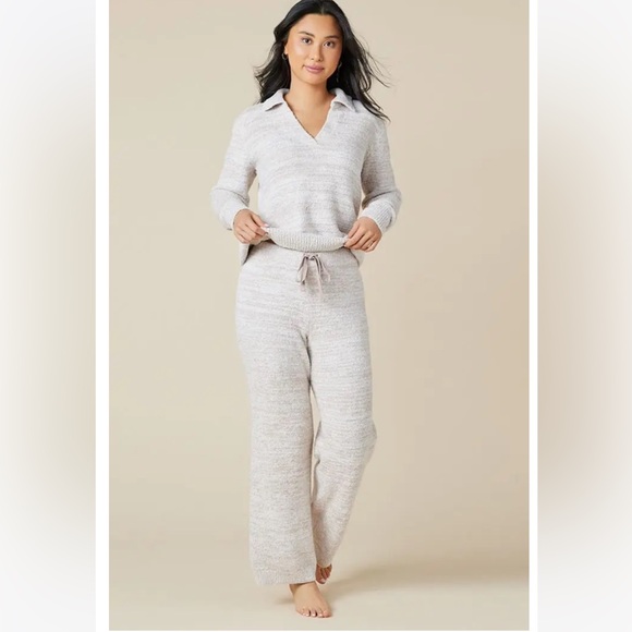 Softies Heather Marshmallow Johnny Collar Lounge Set - Picture 1 of 9